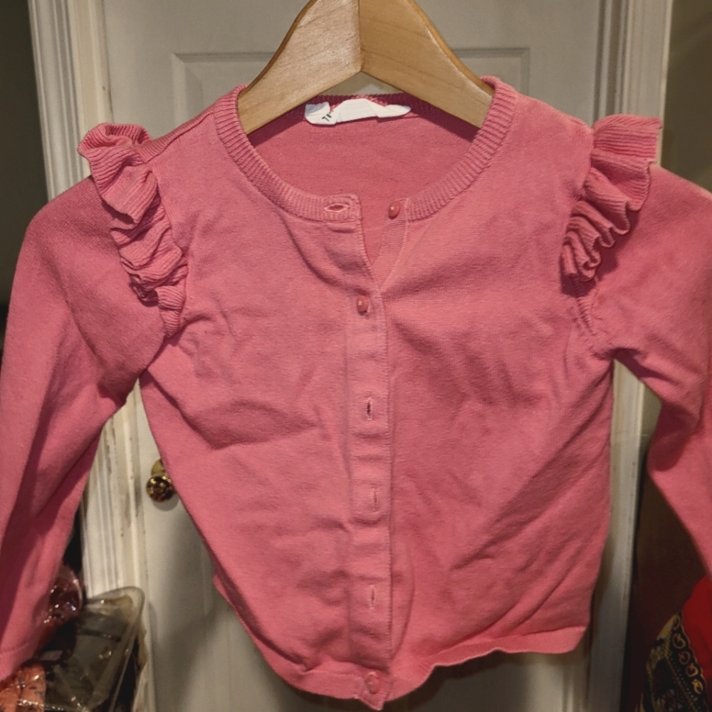 Pink sweater for little girl size 5-6